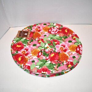 Homewear Ruby Floral Placemat, Set of 4 in Red Floral print #10849-044 NWT